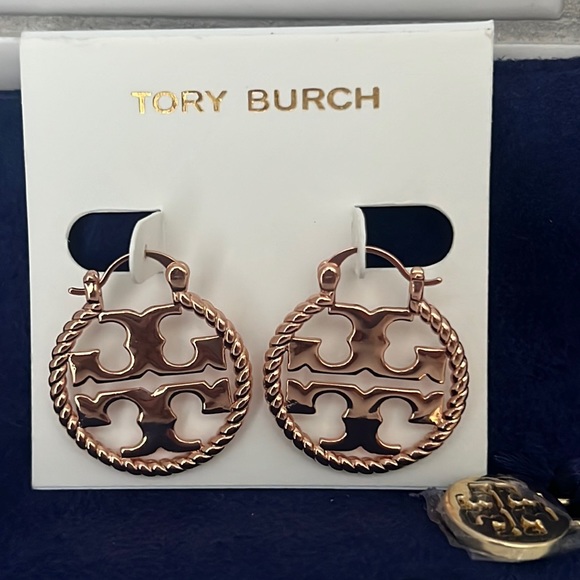 Rose/Gold TORY BURCH Hoop - Picture 9 of 16